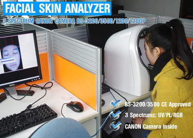 سالن زیبایی از دستگاه آنالایزر پوست صورت سه بعدی 12 کیلو وزن 40CM X 30CM X 35CM استفاده کنید