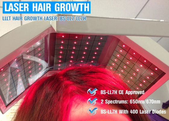 دستگاه رشد لیزر مو قابل تنظیم با دیودهای لیزر واقعی با طول موج 650nm / 670nm