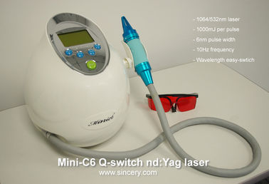 Q دستگاه ND YAG لیزر حذف تاتو، دستگاه مراقبت از پوست بدون درد